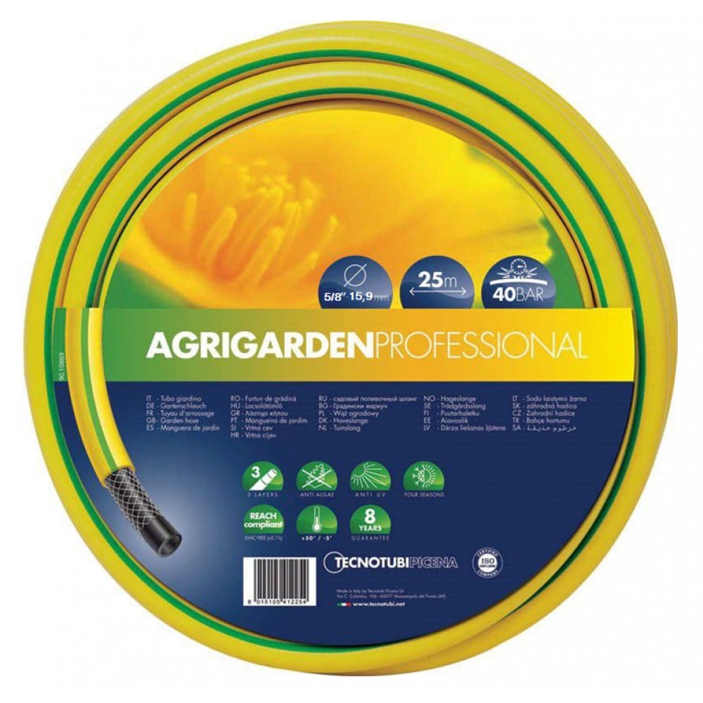 MANGUEIRA AGRIGARDEN PROFESSIONAL 5/8'' - 25M