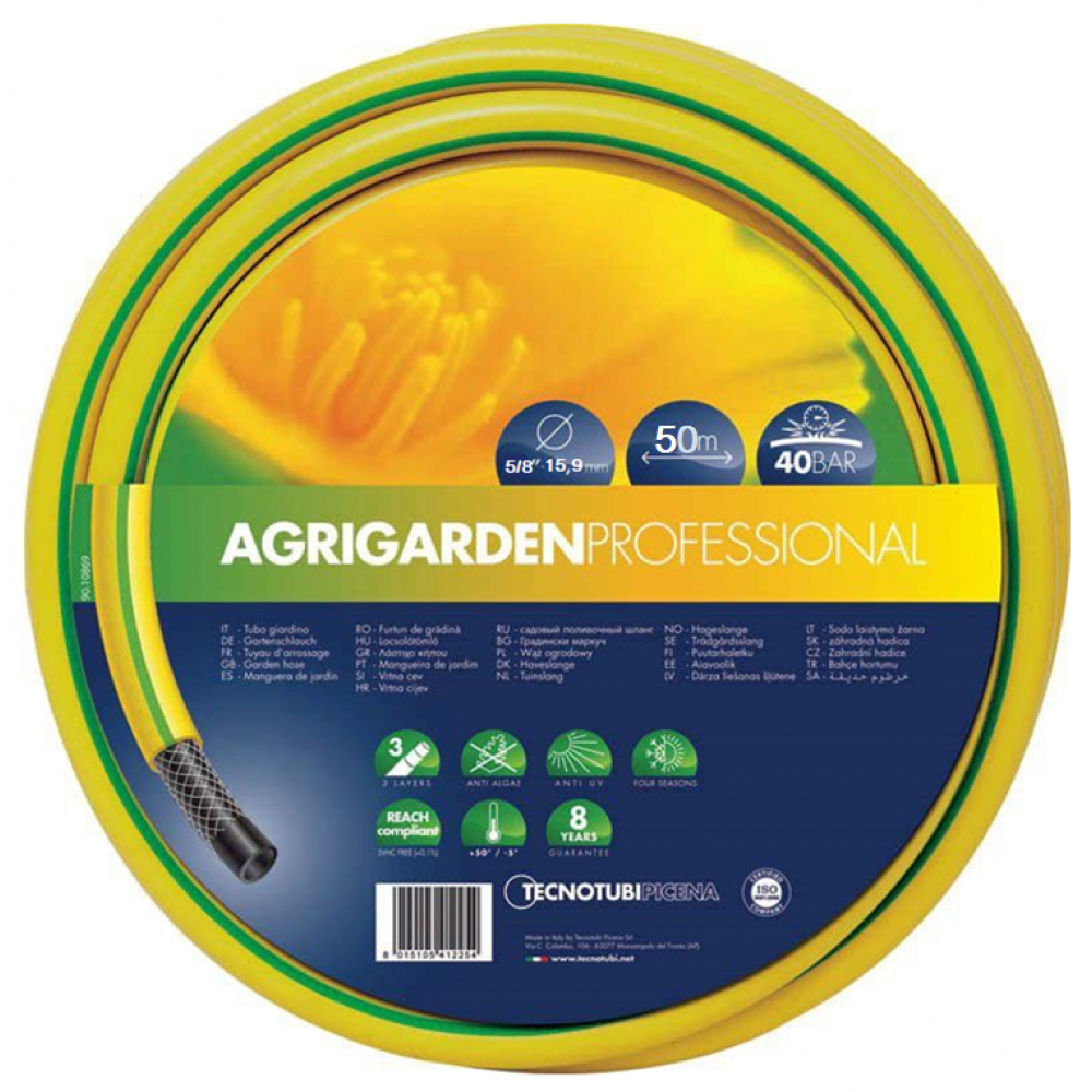 MANGUEIRA AGRIGARDEN PROFESSIONAL 5/8'' - 50M