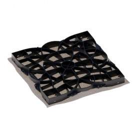 PACK DE 6 GEOGRELHAS WAVE & FLOWER PRETA - PADRÃO FLOR C/BASE