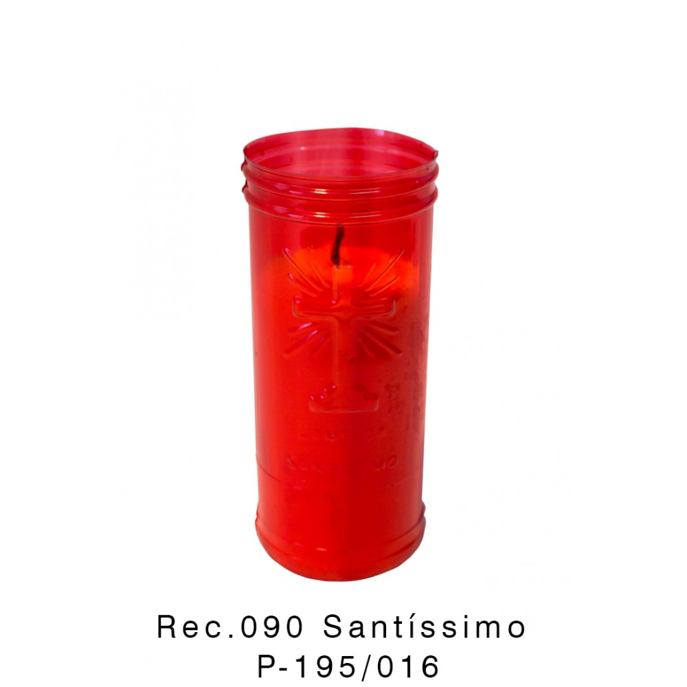 VELA SANTISSIMO P195 VERMELHO AMARELO RECARGA 016