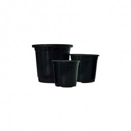 VASO PLASTICO PRETO - 18,5CM