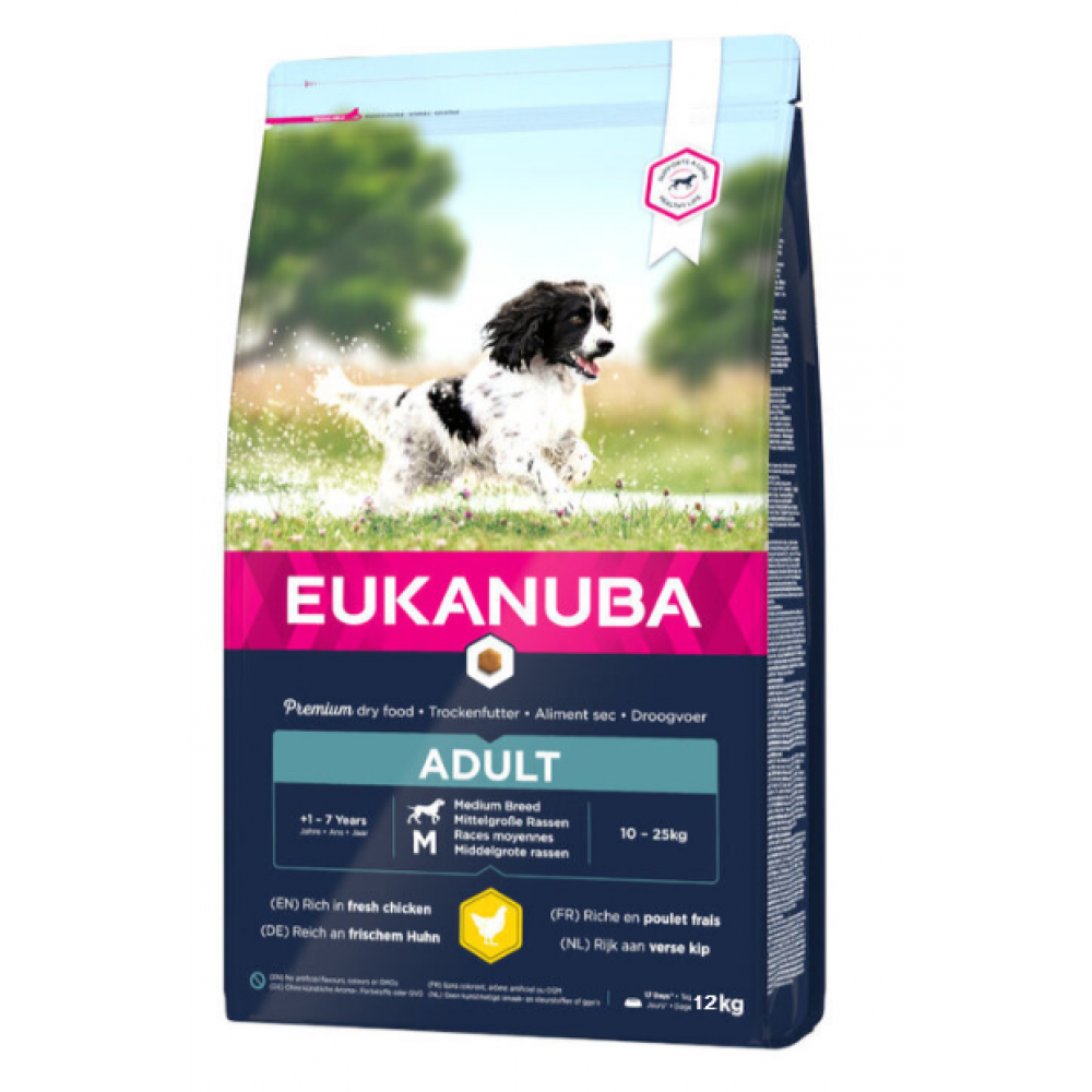 EUKANUBA CAO ADULTO RAÇAS MEDIAS 12 KG