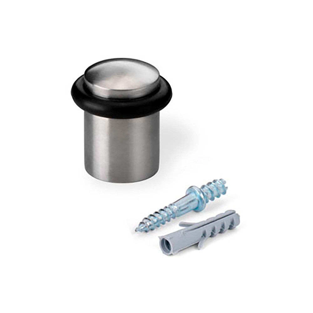 BATENTE DE PORTA COM ANEL DE VEDAÇÃO, FEITO DE METAL E BORRACHA COM ACABAMENTO EM AÇO INOXIDÁVEL, FIXAÇÃO POR PARAFUSO, BLISTER