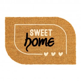 TAPETE 100% CÔCO, FLOQUEADO DESIGN SWEET HOME, 60 x 40 cm