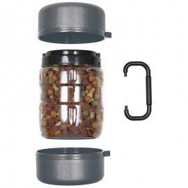 COMEDOURO DE VIAGEM PINTADO PRETO 1500ML
