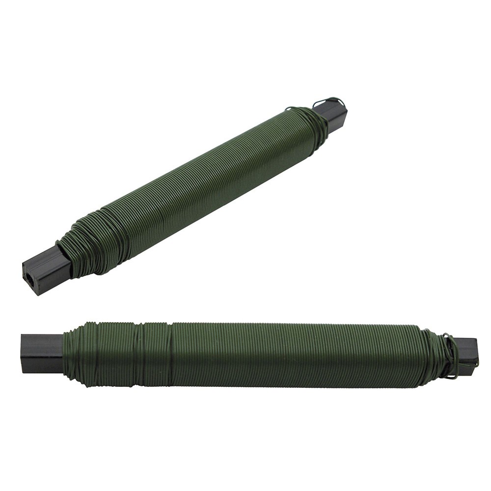 ARAME METALICO PLASTIFICADO VERDE, Ø0.7 mm x 40 m - BLISTER 2 UN.