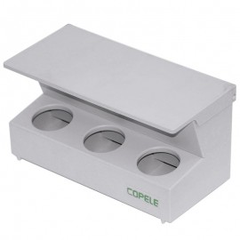 COMEDOURO DISPENSADOR PLASTICO PERDIZES/POMBOS 3 BURACOS