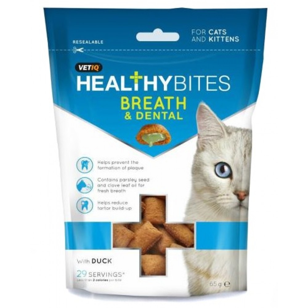 MARK&CHAPPEL HEALTHYBITES GATO BREATH & DENTAL  - 65GR