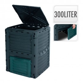 COMPOSTOR PARA JARDIM PRETO 300L 61X61X83CM