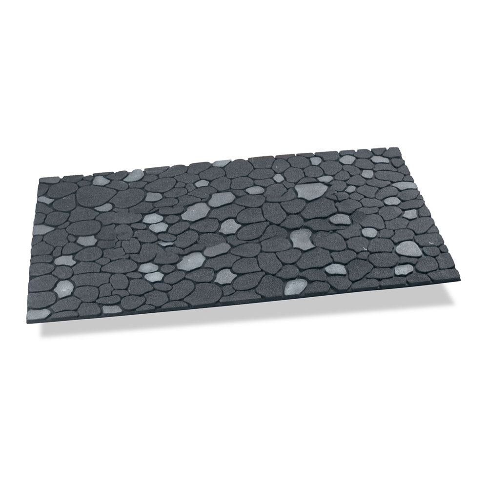 TAPETE EFEITO PEDRAS COR CINZENTAS GRAFITO 75x45x0,5cm