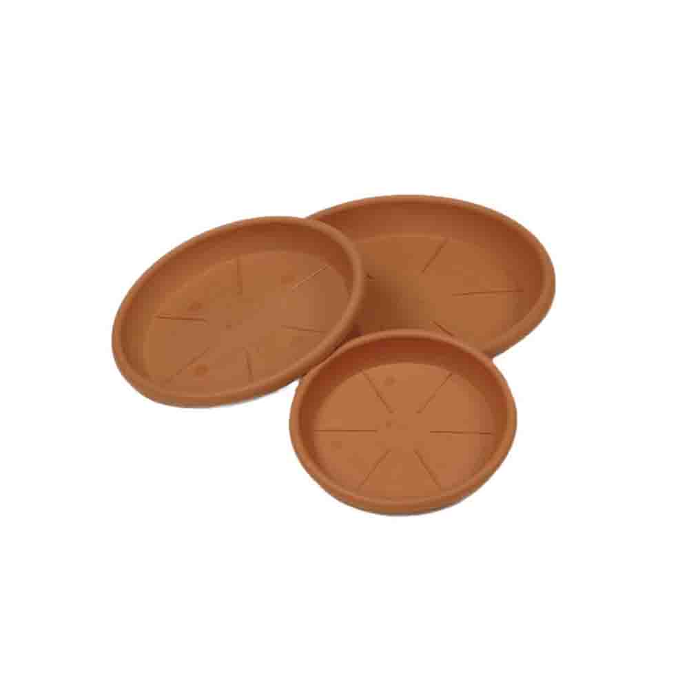 PRATO DE INJEÇÃO DE COR TERRACOTA - 30CM