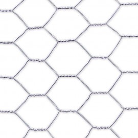 REDE METÁLICA DE TRIPLE TORSÃO GALVANIZADA: 19x0,7mm - ROLO 1 X 5MT