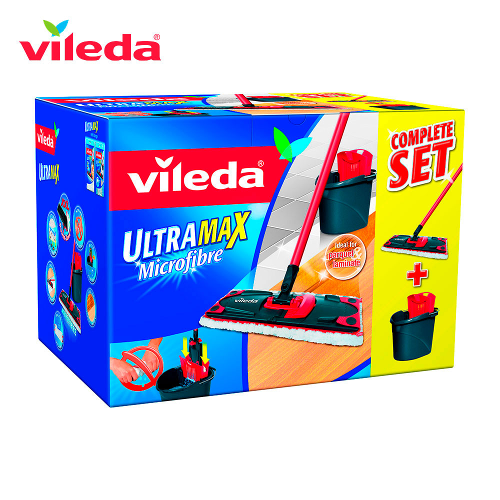 VILEDA KIT MOPA E BALDE COM ESPREMEDOR ULTRAMAX