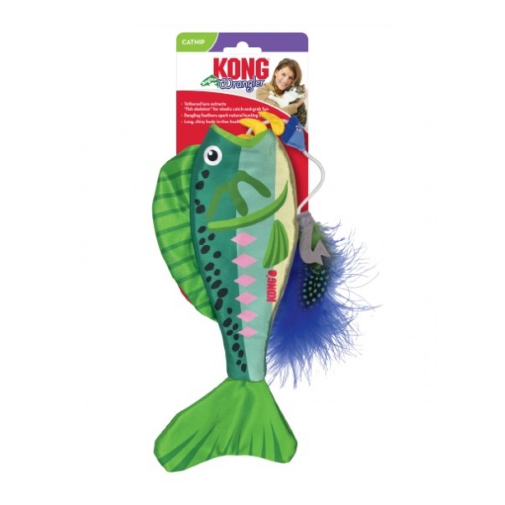 KONG BRINQUEDO PARA GATOS WRANGLER ANGLER FISH