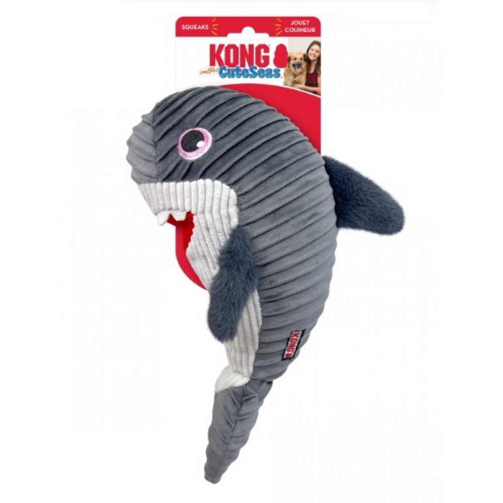 KONG BRINQUEDO PARA CÃES CUTESEAS RUFFLEZ SHARK (M/L)
