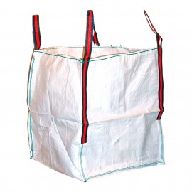 BIG BAG COM PEGAS 30CM PARA EMBALAGENS PERDIDAS  90x90x90cm COR BRANCO- 1000kg