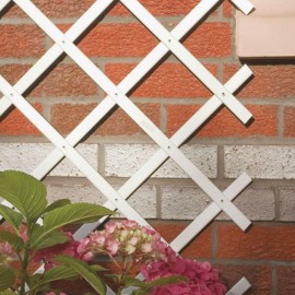 PAINEL DECORATIVO TRELIÇA BRANCO PVC 200 X 100CM