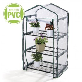 MINI ESTUFA COM 3 PRATELEIRAS – 70x50x130cm