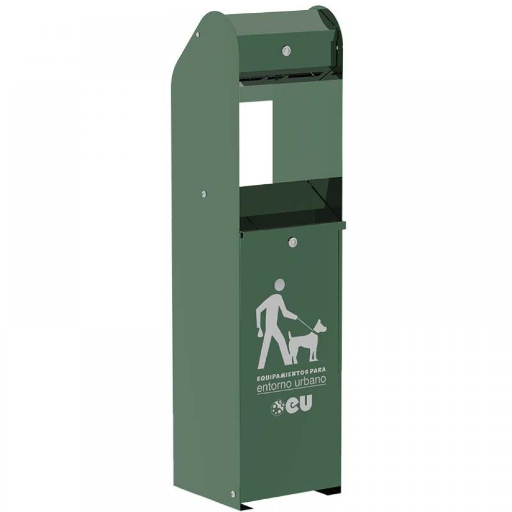 DISPENSADOR DE SACOS PARA DEJECTOS DOS ANIMAIS EM PARQUES CANINOS VERDE