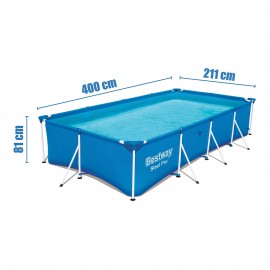 PISCINA QUADRADA 400x211x81cm PVC 56405CB