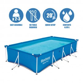 PISCINA QUADRADA 400x211x81cm PVC 56405CB