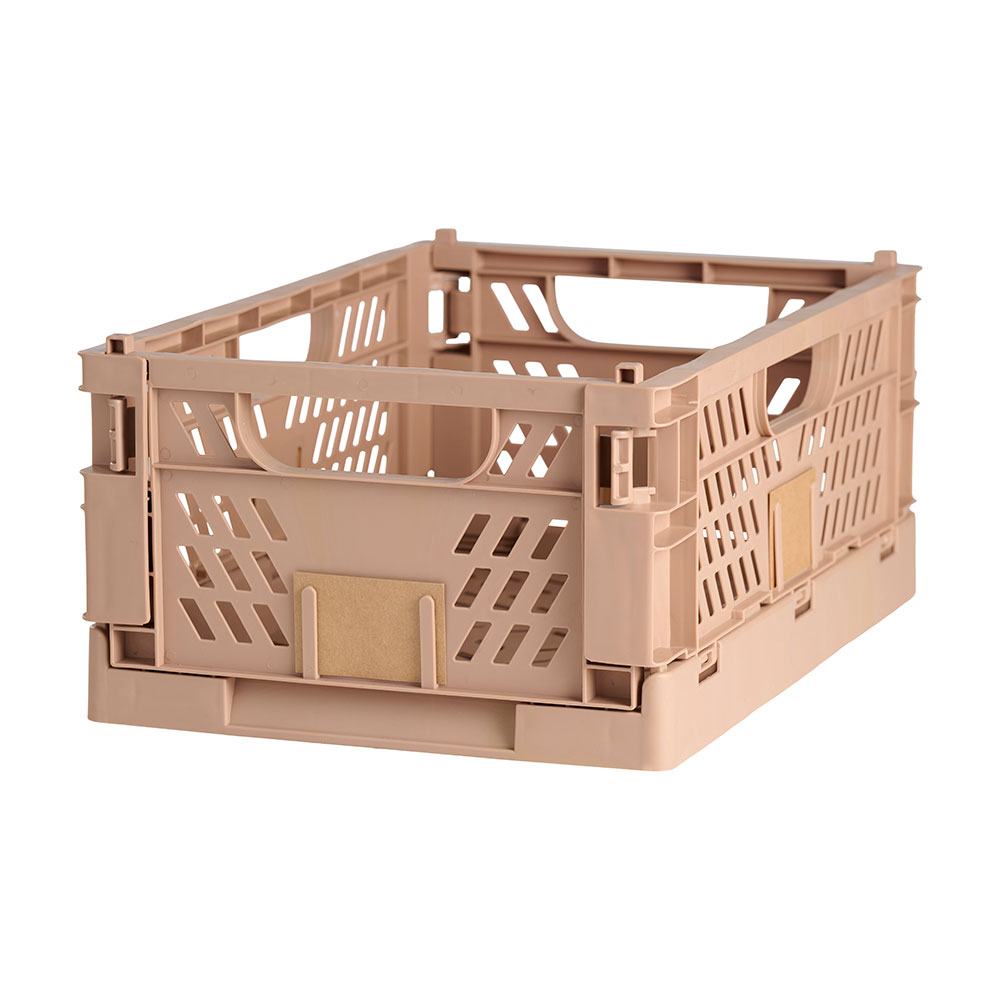 CAIXA DE ARRUMAÇÃO DOBRÁVEL 50x33x25cm -AREIA NATURAL<br>