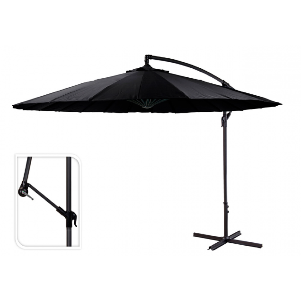 GUARDA SOL EXCENTRICO PRETO 3M
