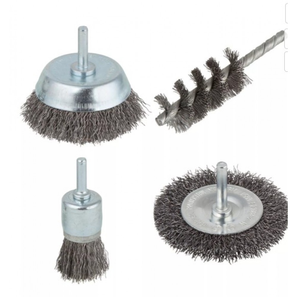 WOLFCRAFT JOGO DE ESCOVAS VASTAGO REDONDAS 6 MM