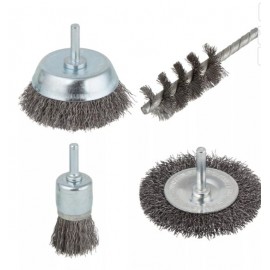 WOLFCRAFT JOGO DE ESCOVAS VASTAGO REDONDAS 6 MM