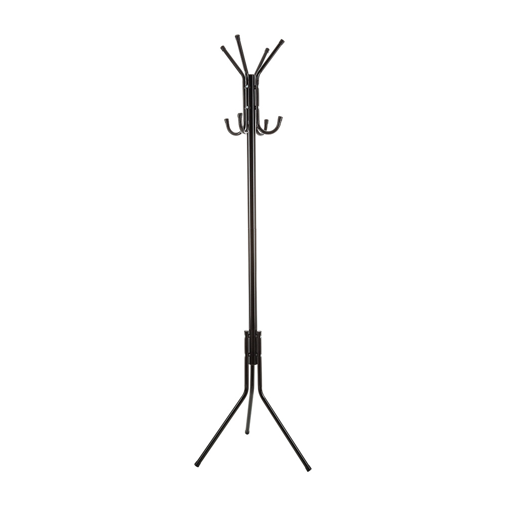 CABIDE DE PÉ COM 8 GANCHOS CORE PRETO 172x48cm