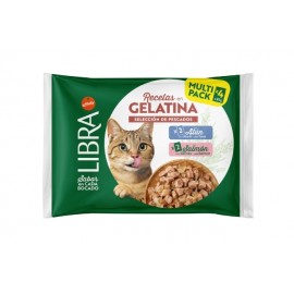 LIBRA GATO WET GELATINA SALMÃO&ATUM -MULTIPACK  4X85GR