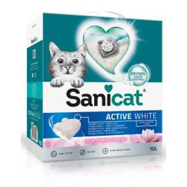 SANICAT  AREIA PARA GATOS ACTIVE WHITE LOTUS FLOWER 10L