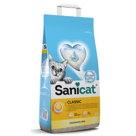 SANICAT  AREIA PARA GATOS CLASSIC FRAGRANCE FREE 16L