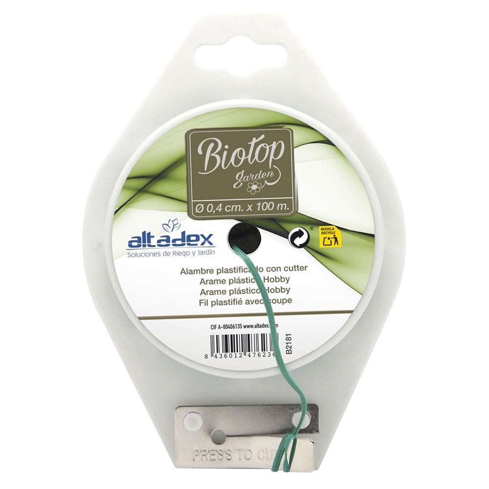 ARAME PLASTIFICADO VERDE, Ø4 mm x 100 m