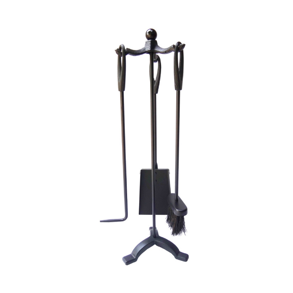 KIT DE LAREIRA DELUXE COR PRETO. 3 PEÇAS