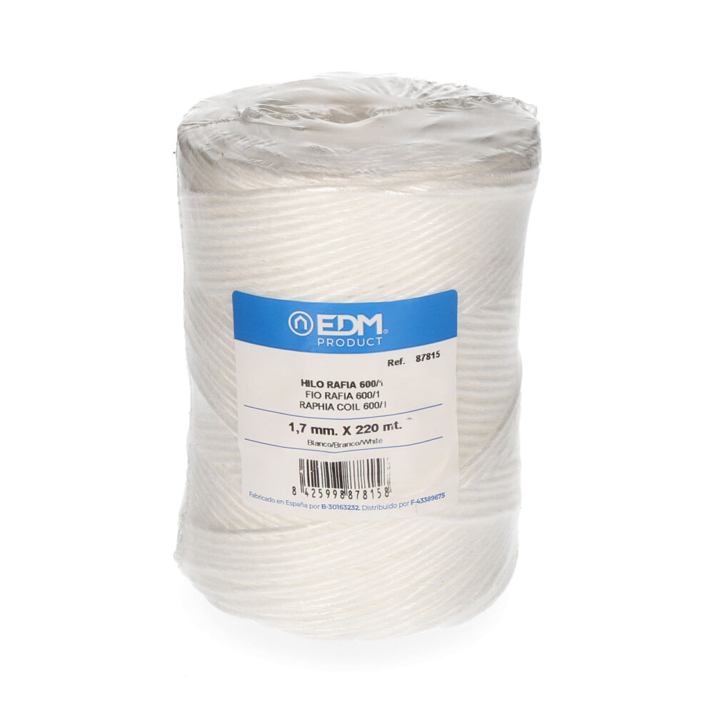 FIO RAFIA BRANCO 600/1  - BOBINE 400GM/220MTS BRANCO