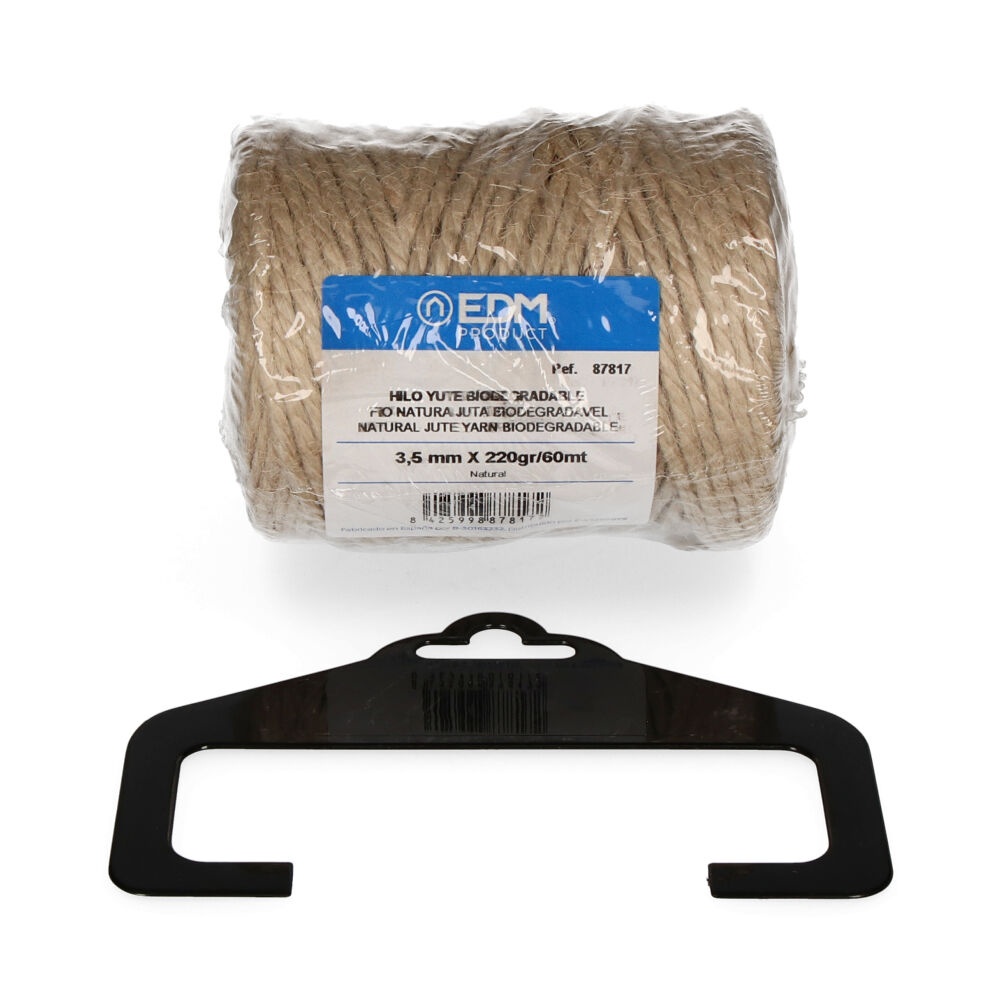 CORDA NATURAL JUTA BIODEGRADÁVEL - BOBINE 220G/60MTS
