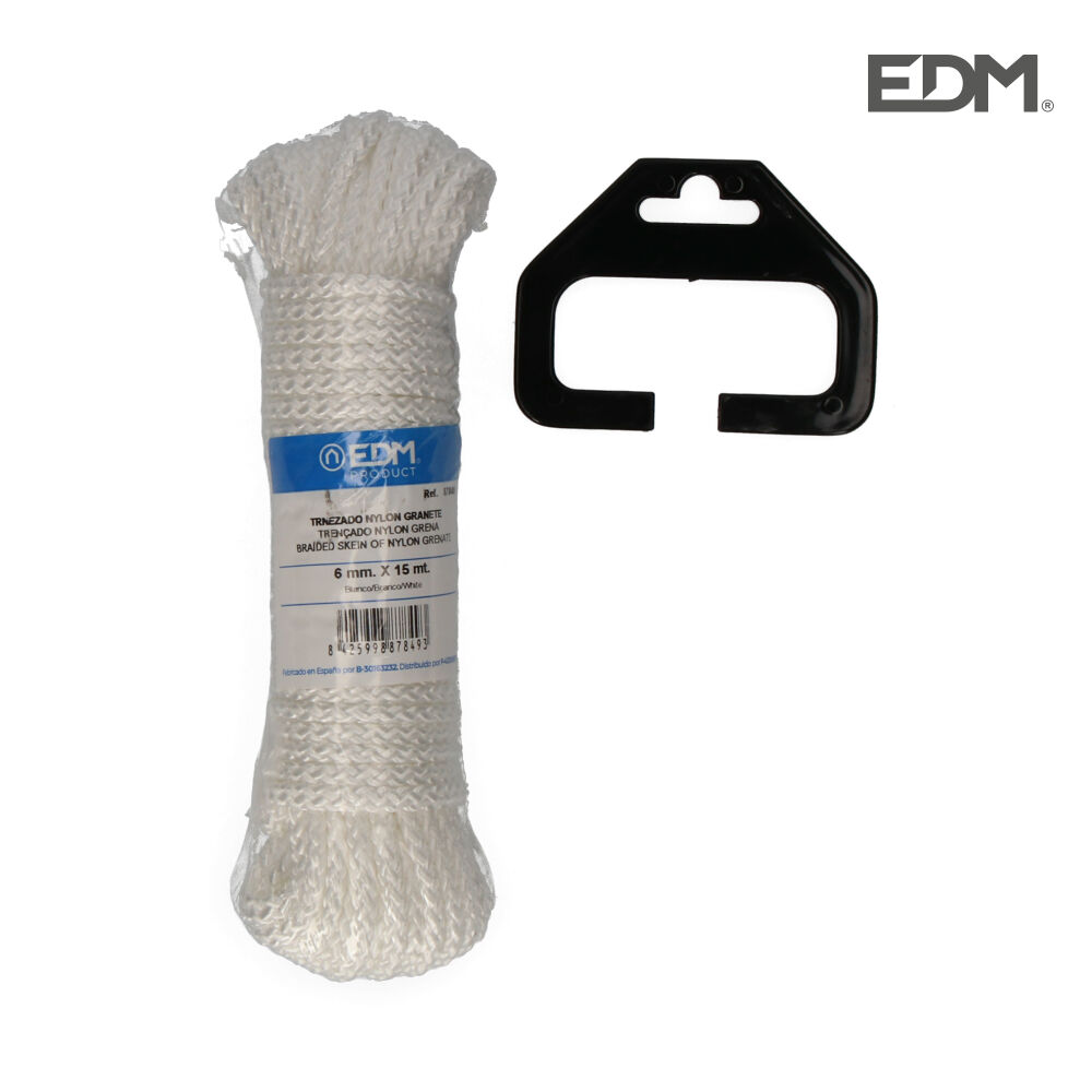 FIO TRANÇADO NYLON BRANCO GRENA - ROLO 15MTS