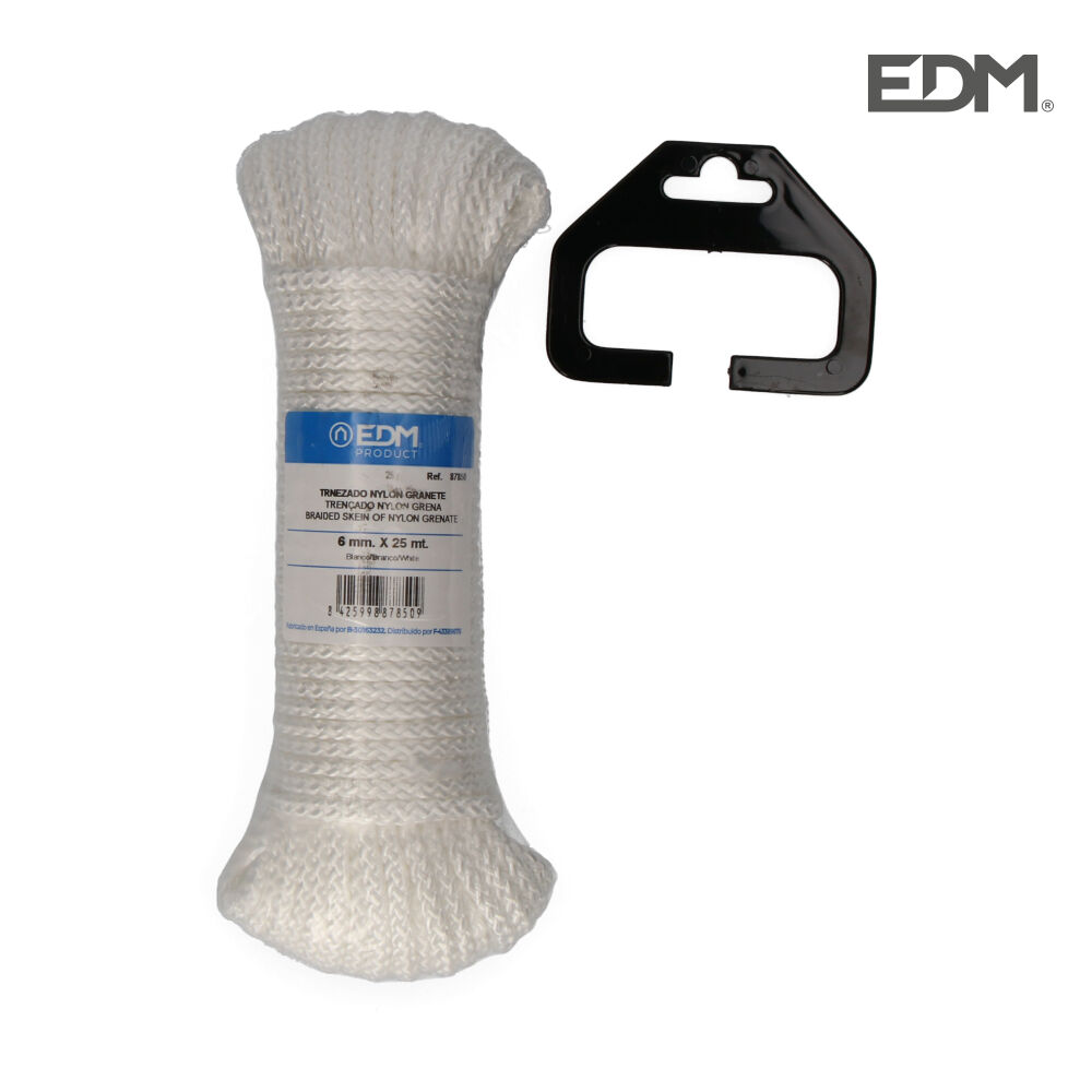 FIO TRANÇADO NYLON BRANCO GRENA - ROLO 25MTS
