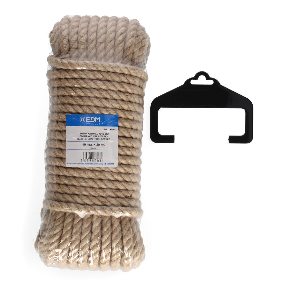 CORDA NATURAL JUTA BIO 10MM - ROLO 20MTS