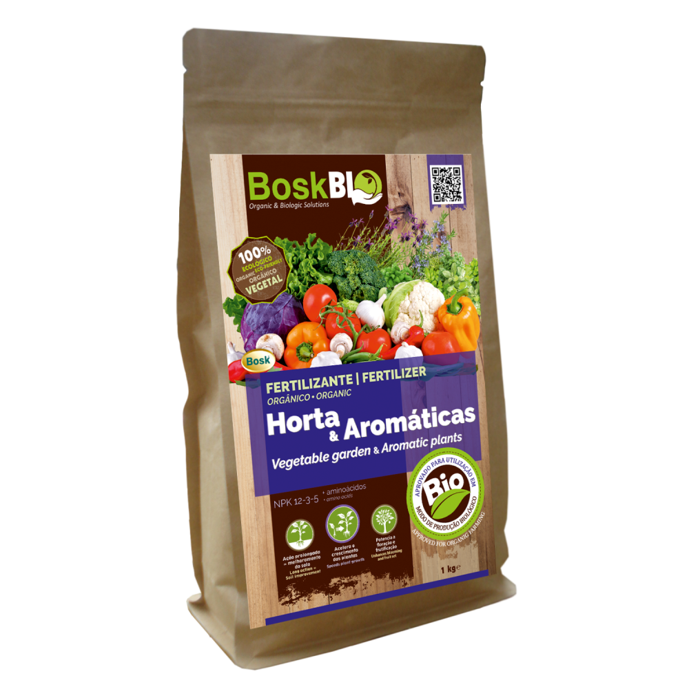 ADUBO BOSKBIO HUMIX HORTA & AROMATICAS  - 1KG