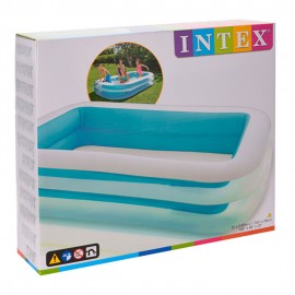 PISCINA RETANGULAR  262x175x56cm 2 CÂMARAS DE AR