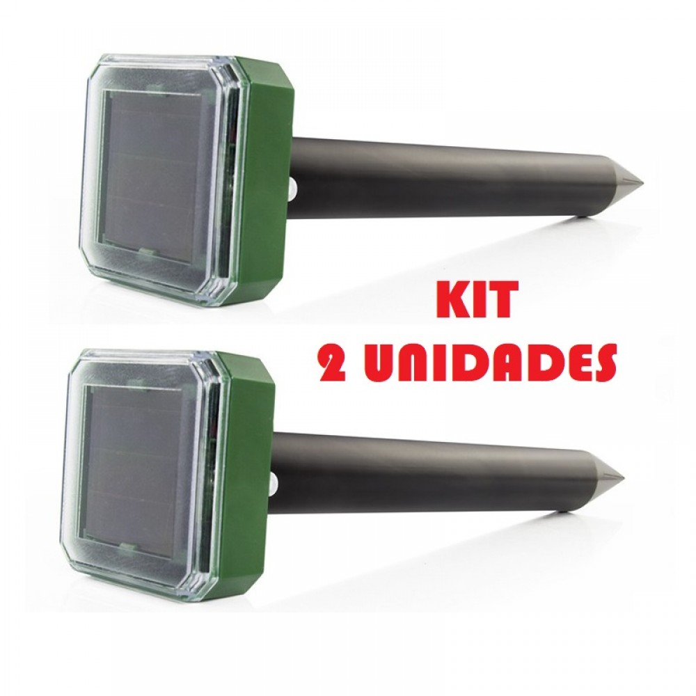 REPELENTE ULTRASSÔNICO SOLAR PARA ROEDORES - KIT 2 UNIDADES