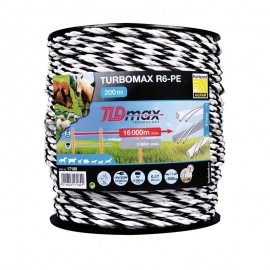 CORDAO TURBOMAX DE CERCA ELECTRICA R6 -ROLO 200M