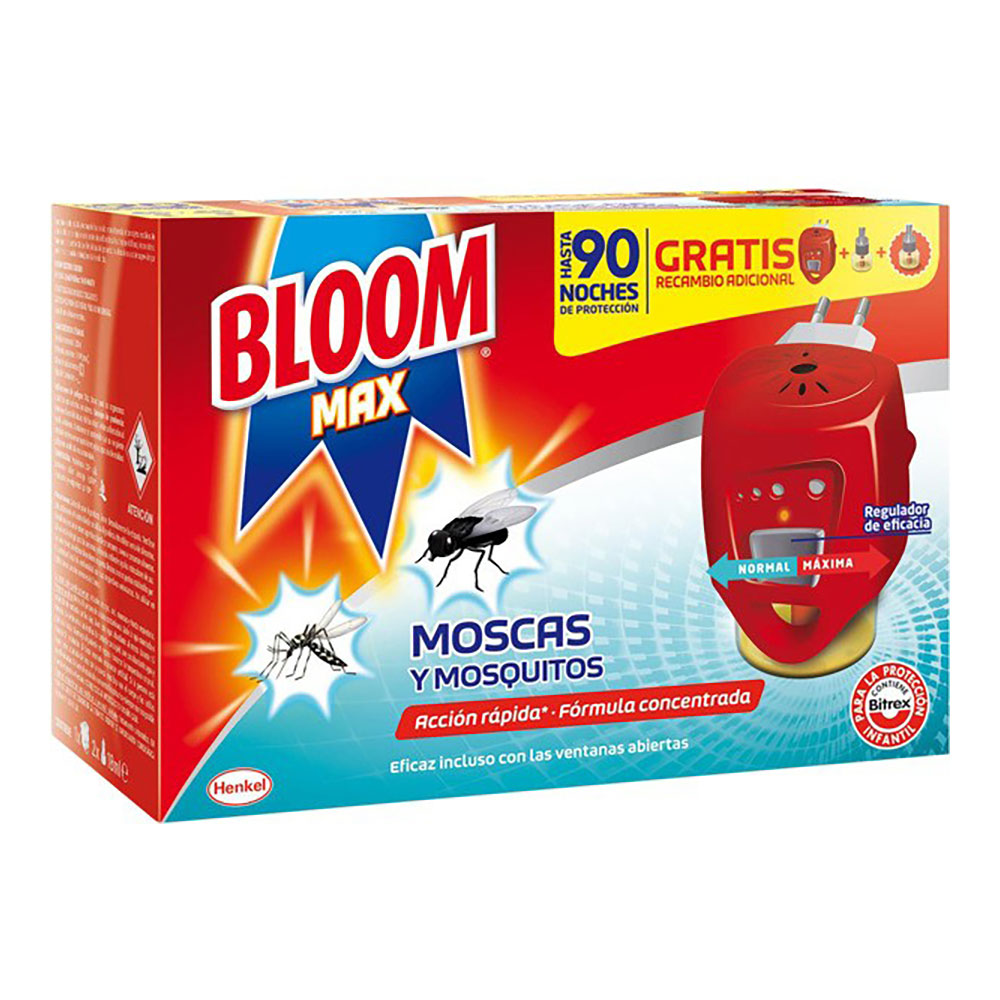 REPELENTE ELECTRONICO BLOOM MAX APARELHO + 2 RECARGAS (MOSCAS E MOSQUITOS)