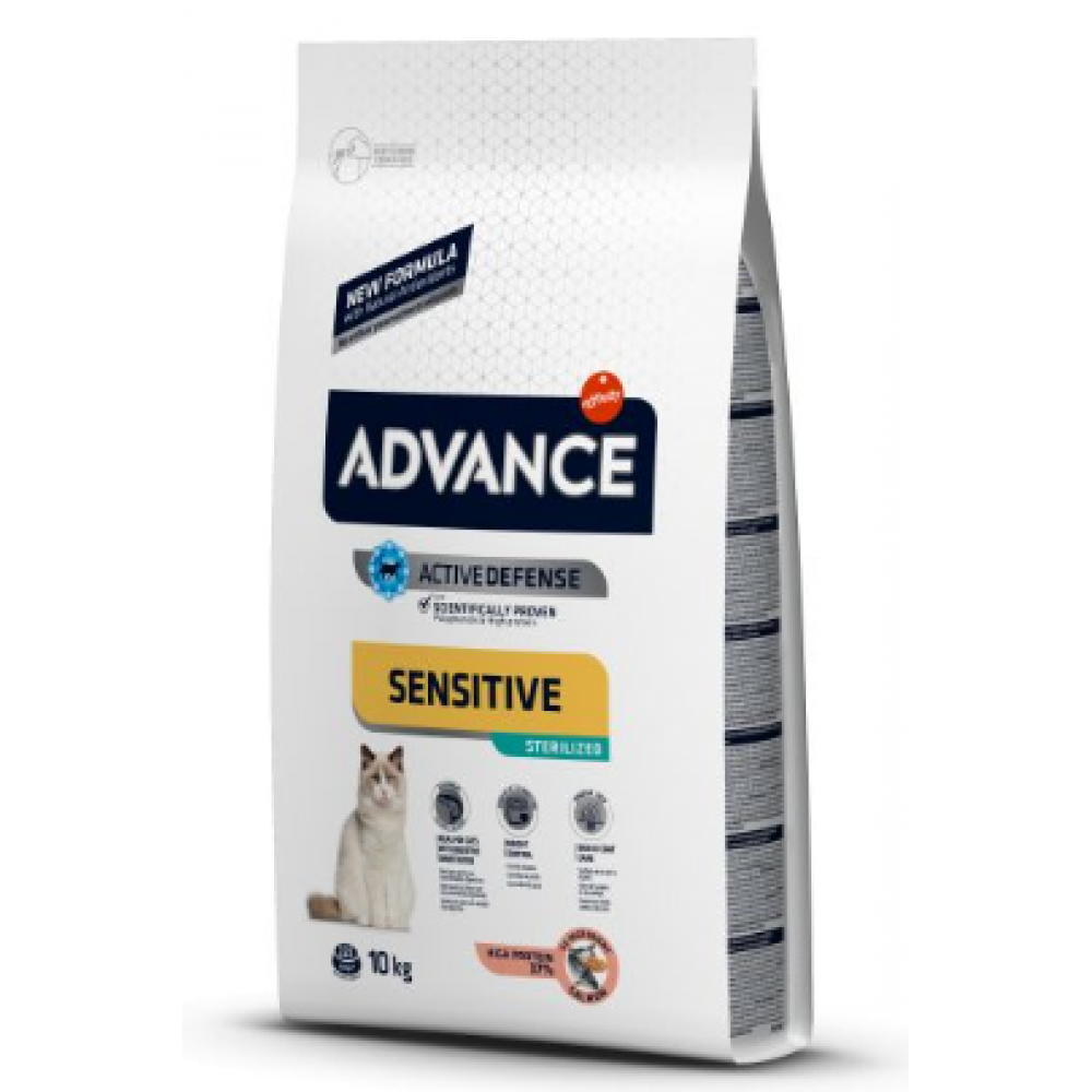 ADVANCE GATO ADULTO STERILIZED SENSITIVE SALMON -  10KG