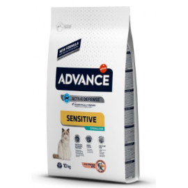 ADVANCE GATO ADULTO STERILIZED SENSITIVE SALMON -  10KG