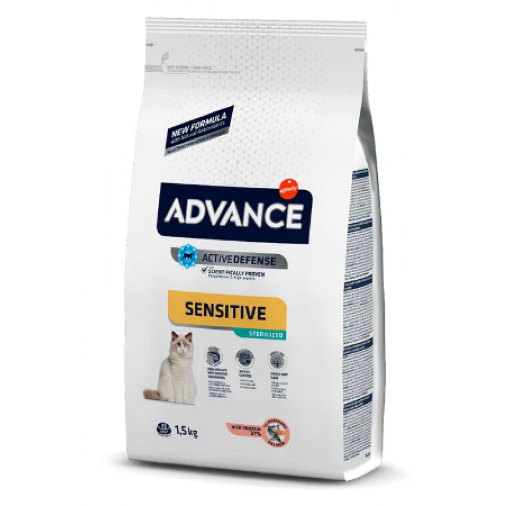 ADVANCE GATO ADULTO STERILIZED SENSITIVE SALMON -  1,5KG
