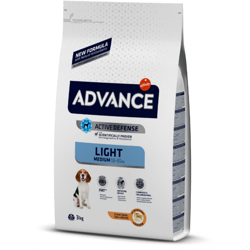 ADVANCE CAO MEDIUM LIGHT  CHICKEN & RICE- 3KG