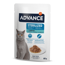 ADVANCE GATO ADULTO  WET STERILIZED BACALHAU  - 85G